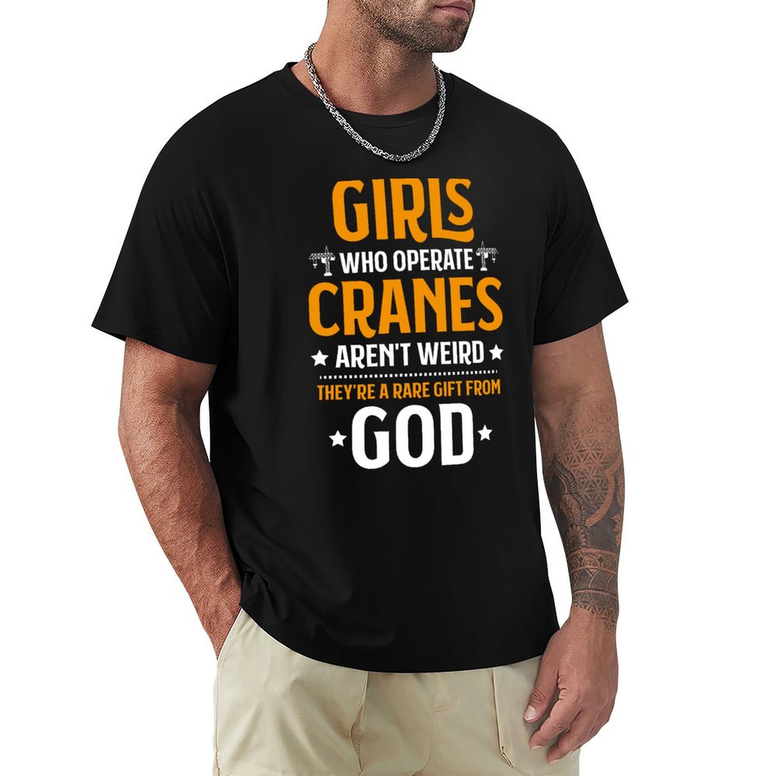 Heavy Equipment Driver - เสื้อยืดคนขับเครน คนควบคุมเครน เครื่องจักรกลหนัก ไซส์ใหญ่ ทรงหลวม