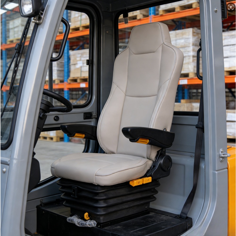 Heavy Equipment Driver - เบาะนั่งคนขับแบบกลไกหนังแท้ ทนทาน สำหรับเครื่องจักรก่อสร้างหนักและรถยก ขายตรงจากโรงงาน
