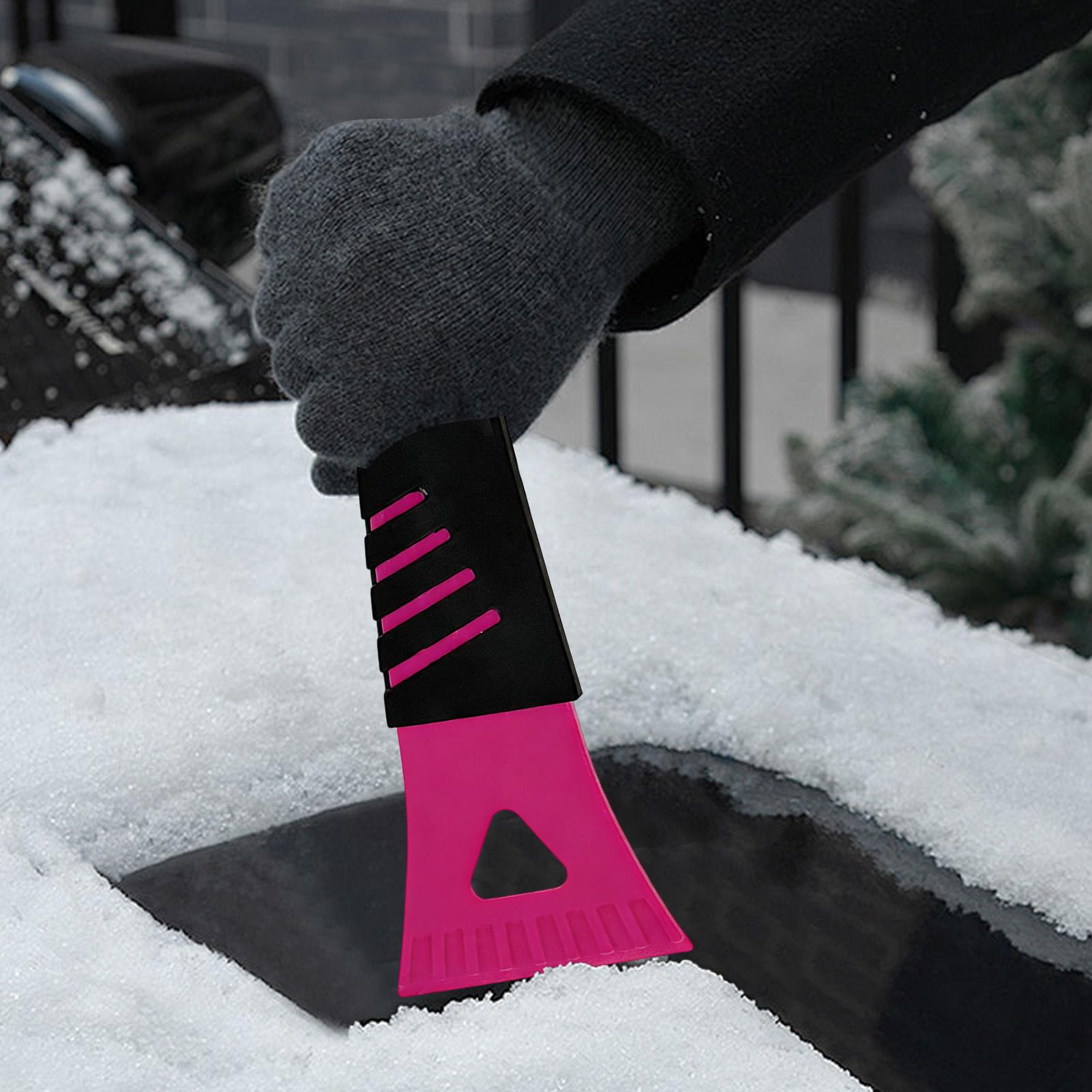 Heavy Equipment Scraper - ที่ขูดน้ำแข็งและแปรงปัดหิมะสำหรับรถยนต์แบบหนัก หัวคู่ สำหรับขจัดน้ำแข็งบนกระจกหน้ารถ รถ SUV รถบรรทุก