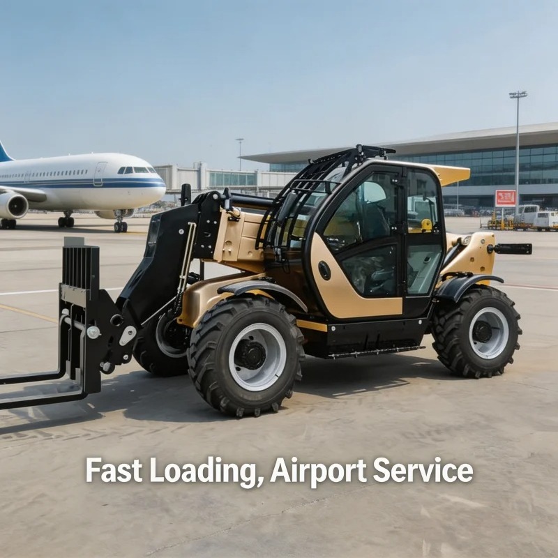 Telescopic Handler Boom - รถยกโฟบ 4x4 แบบแขนยืดได้ พร้อมความสูงสำหรับการวางฟางในฟาร์มและการจัดการวัสดุอุตสาหกรรม ปรับแต่งได้