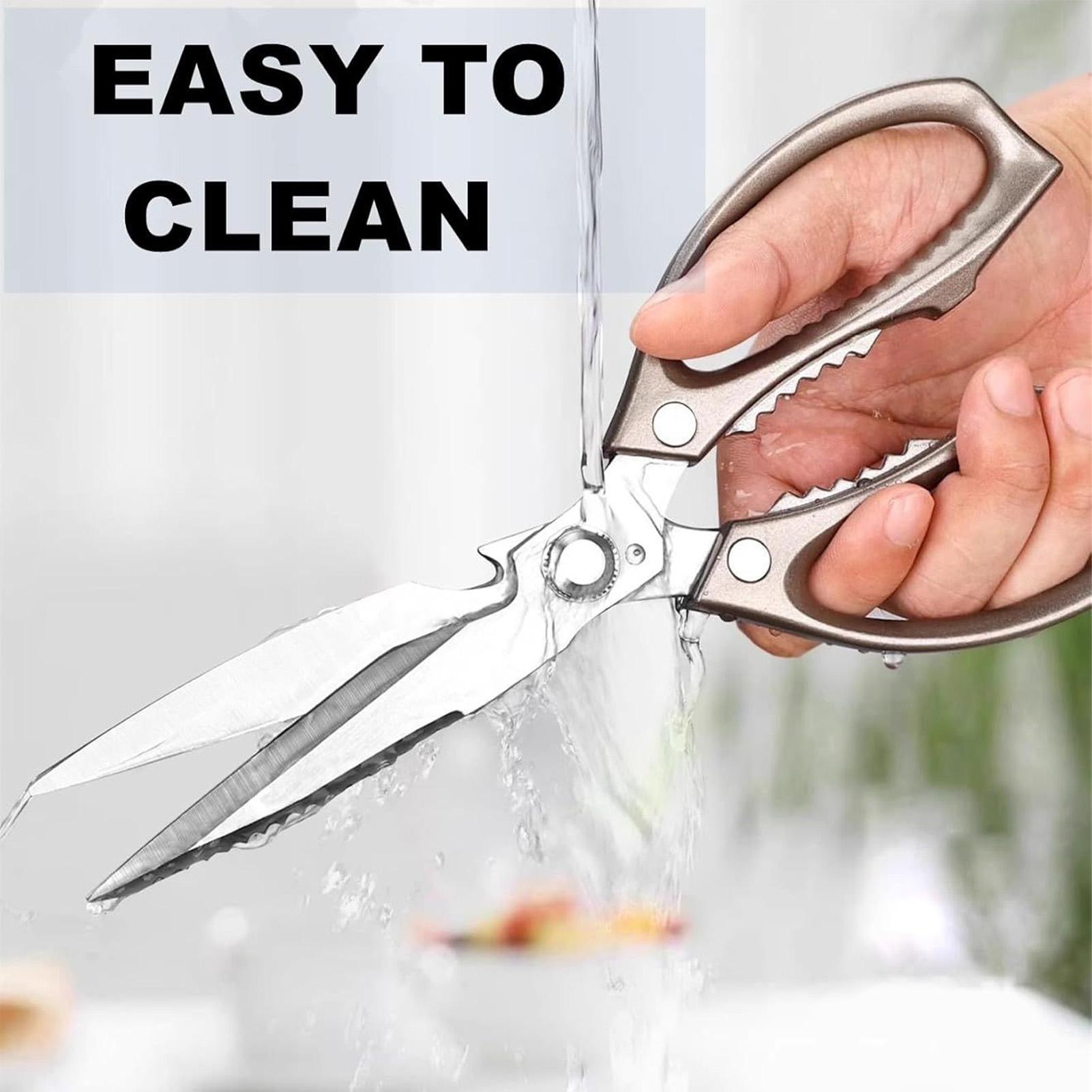 Heavy Equipment Scraper - กรรไกรครัวแบบหนาพิเศษ สแตนเลส สำหรับตัดกระดูก อุปกรณ์ตัดกระดูก ด้ามจับตามหลักสรีรศาสตร์ ที่ตัดเปลือกวอลนัท