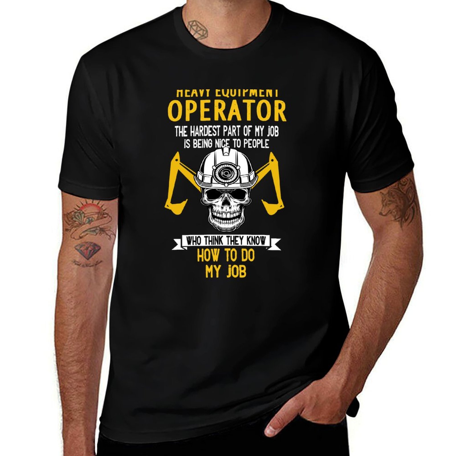 Heavy Equipment Driver - เสื้อยืดคนขับรถหนัก ตำแหน่งคนขับรถหนัก เสื้อยืดกันแดดสำหรับกิจกรรมกลางแจ้ง