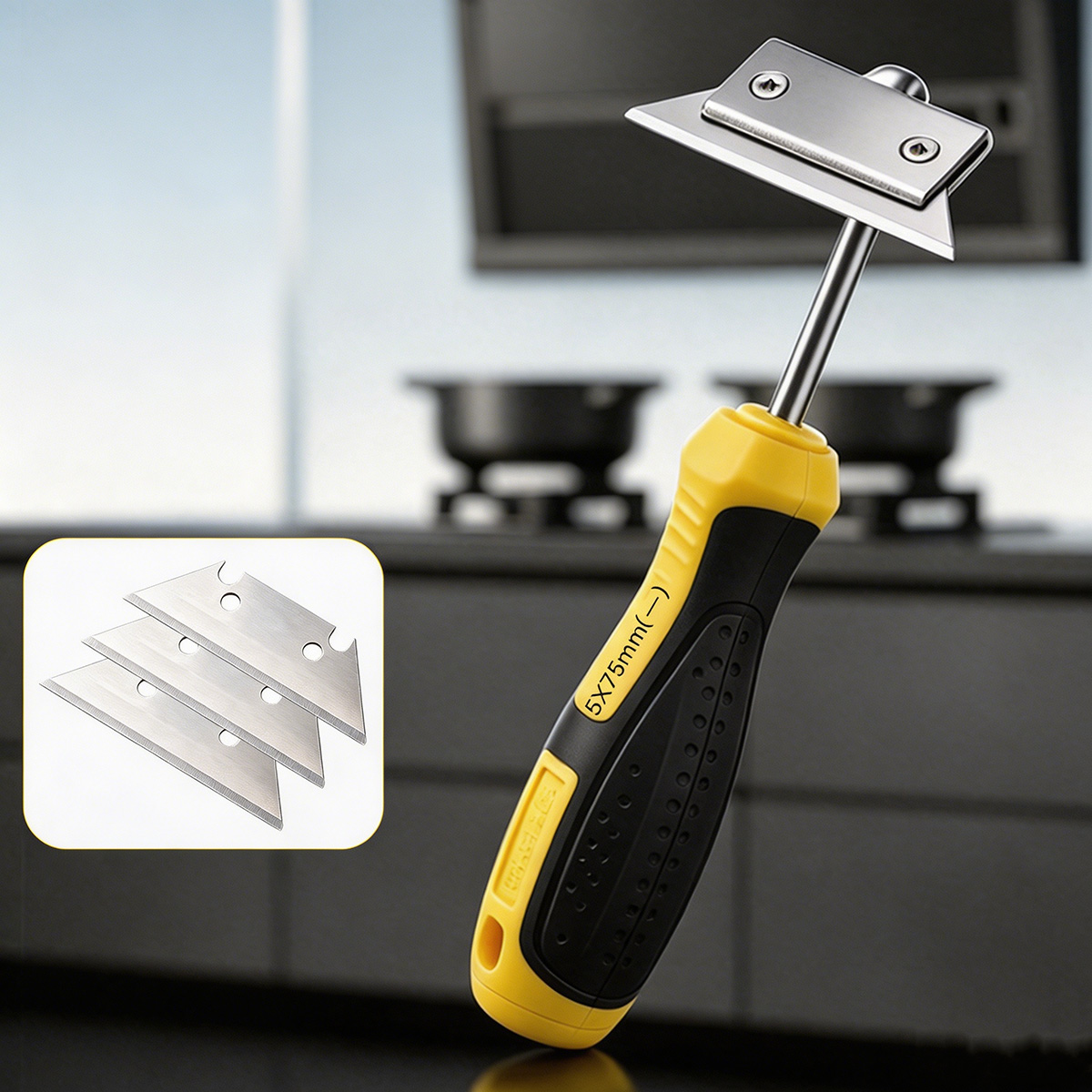 มีดขูดคราบไขมันโลหะ  ทำจากเหล็ - Heavy Equipment Scraper บทวิจารณ์และราคา