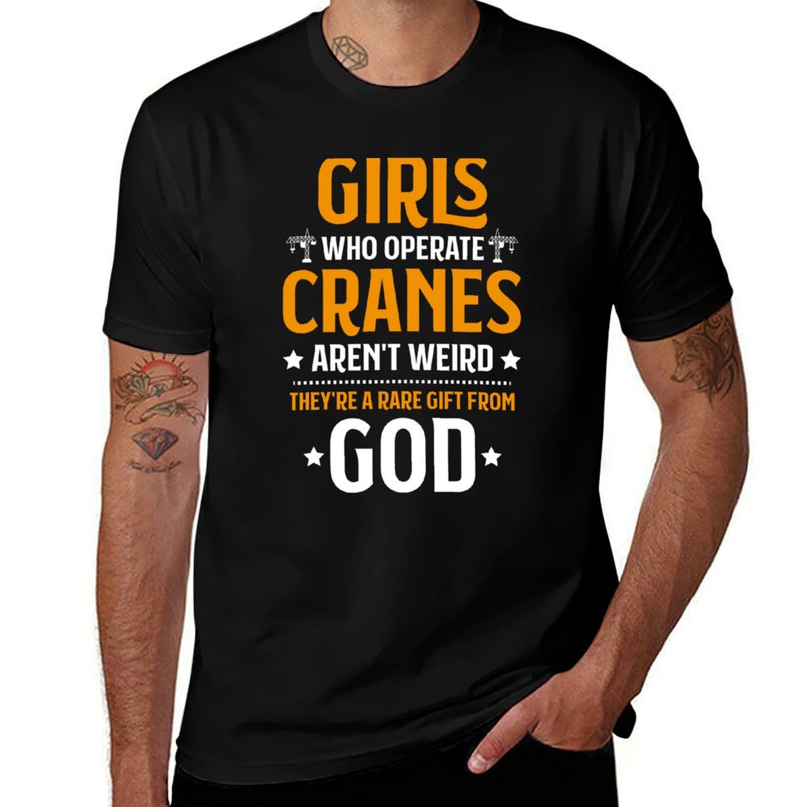 คนขับเครน คนขับรถเครน เสื้อยืด - Heavy Equipment Driver บทวิจารณ์และราคา